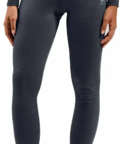 Odlo Women's Performance Wool 150 Base Layer Bottom Provincial Blue - Dark Sapphire Melange