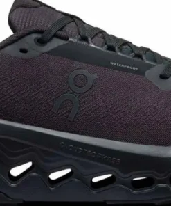 On Women's Cloudsurfer Trail 2 Waterproof Black/Black New