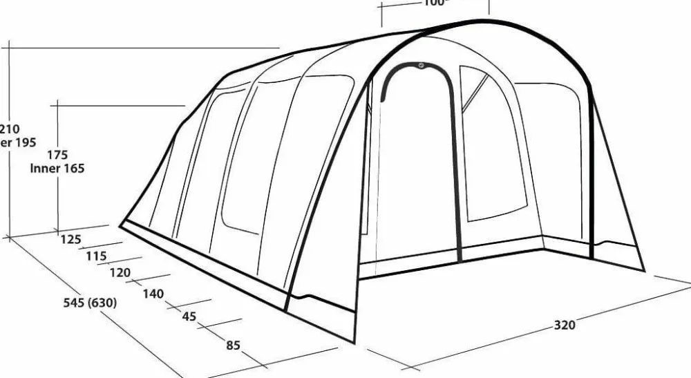 Outwell Colorado 5 Air Blue Hot