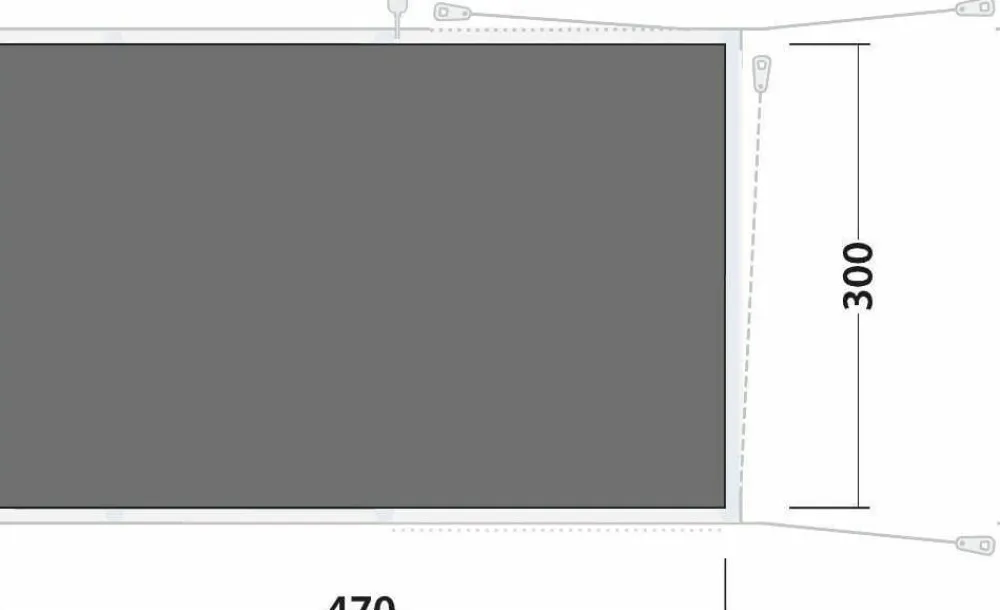 Discount Footprint Iowa / Boston 5 Air Black & Grey Camping