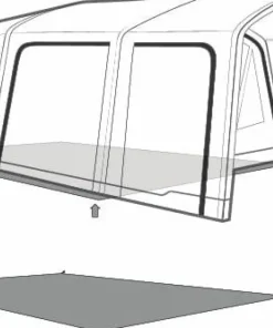 Discount Footprint Iowa / Boston 5 Air Black & Grey Camping