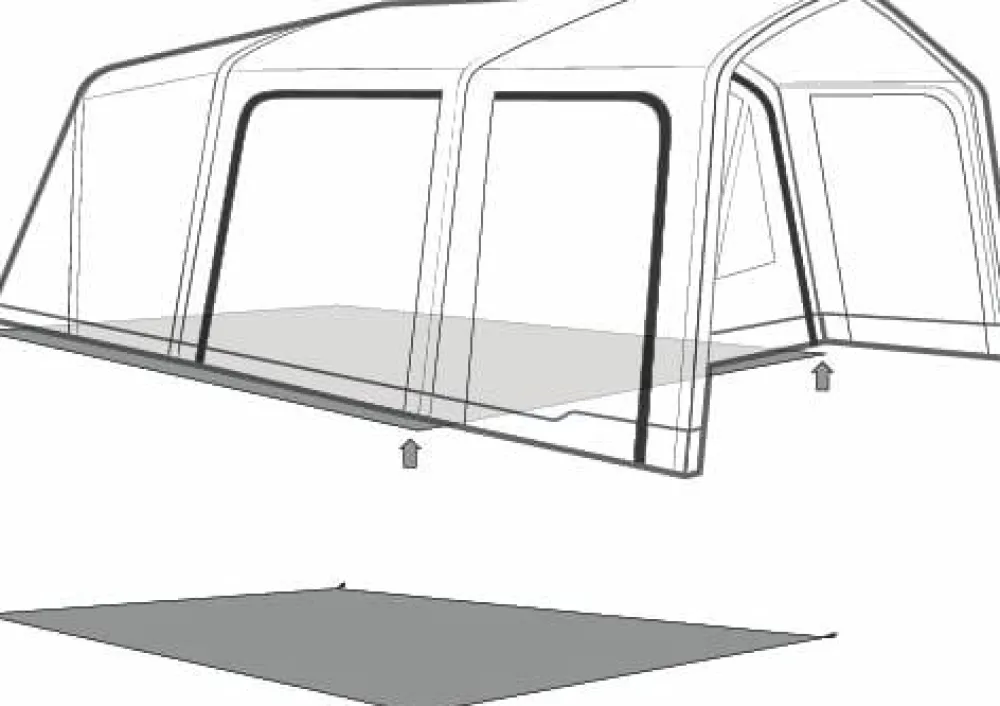 Discount Footprint Iowa / Boston 5 Air Black & Grey Camping