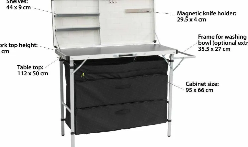 Outwell Magante Kitchen Unit Midnight Black Clearance
