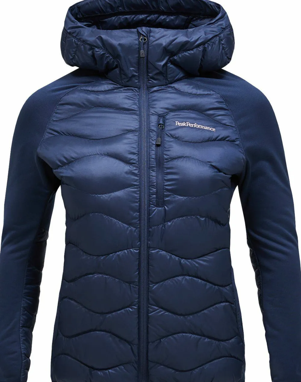 New Women's Helium Down Hybrid Hood Skidkläder Dam
