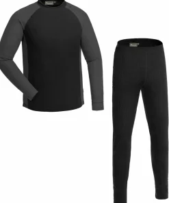 Pinewood Men's Finnveden Base Layer Black/Dark Grey Black/D.Grey New