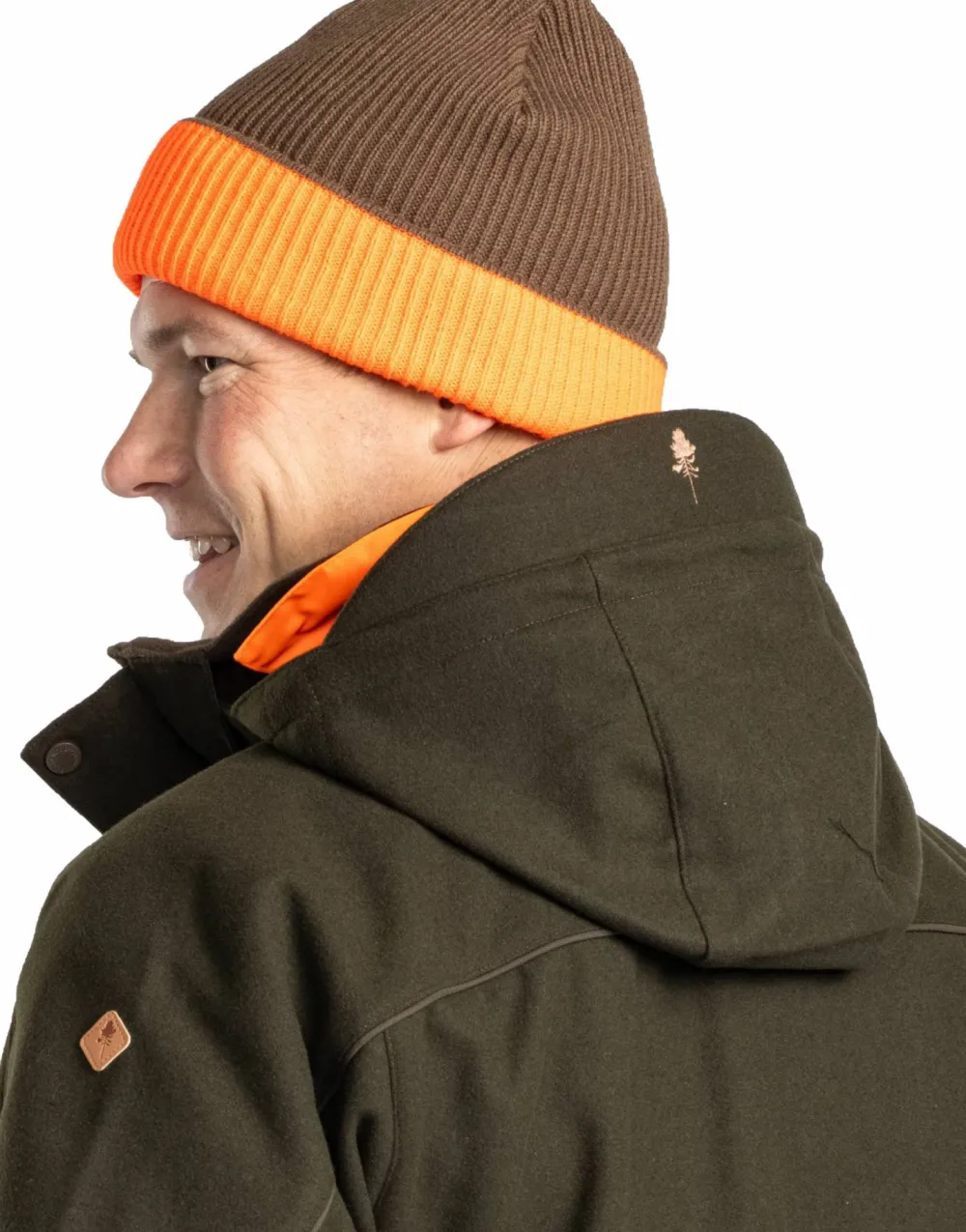 Pinewood Men's Småland Reversible Hunters Hat Mossgreen/Orange Online