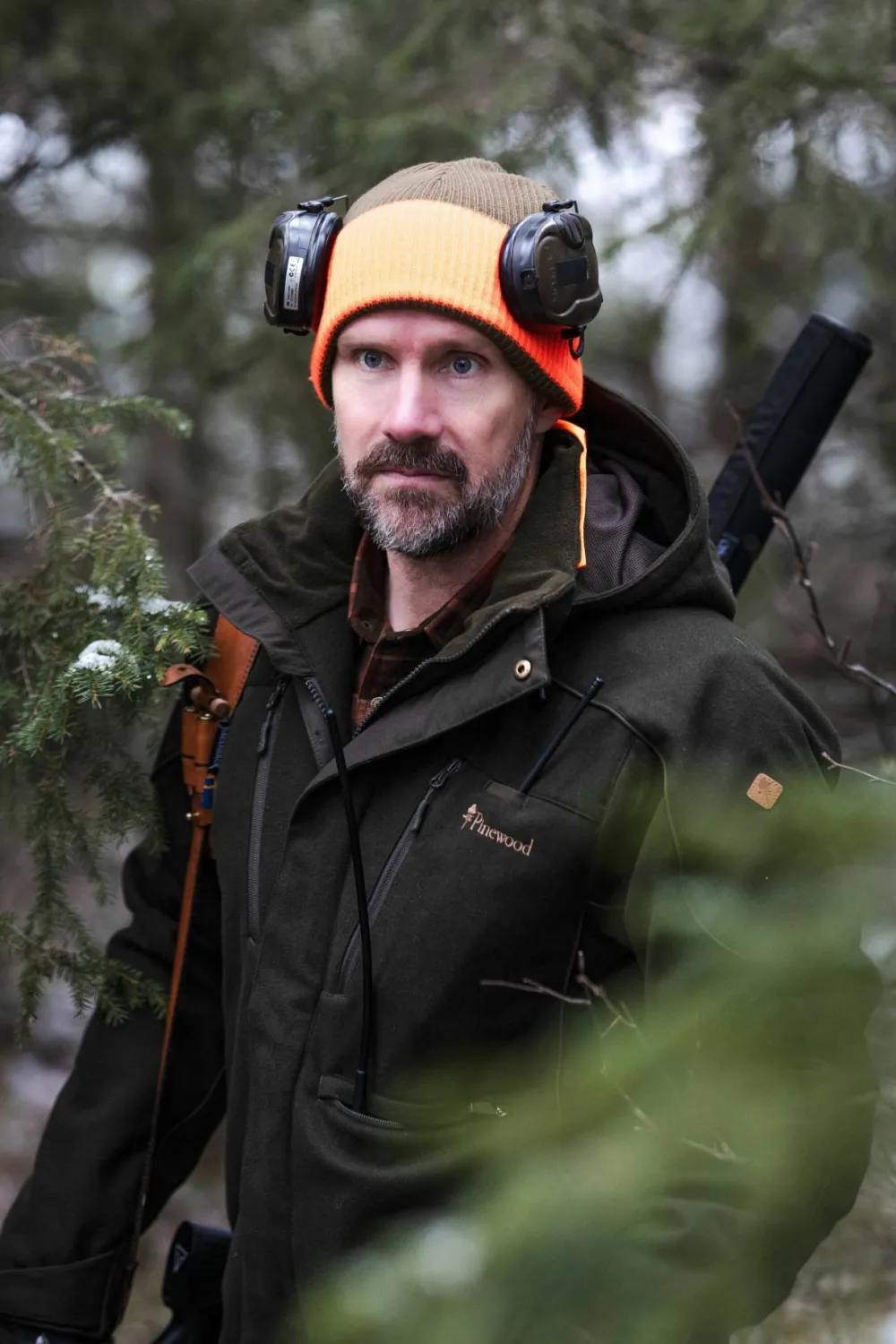 Pinewood Men's Småland Reversible Hunters Hat Mossgreen/Orange Online