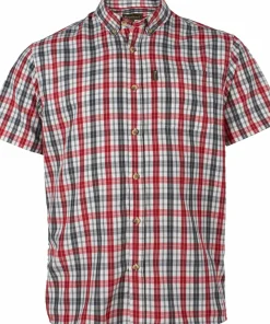 Pinewood Men's Summer Shirt Red/Grey Discount