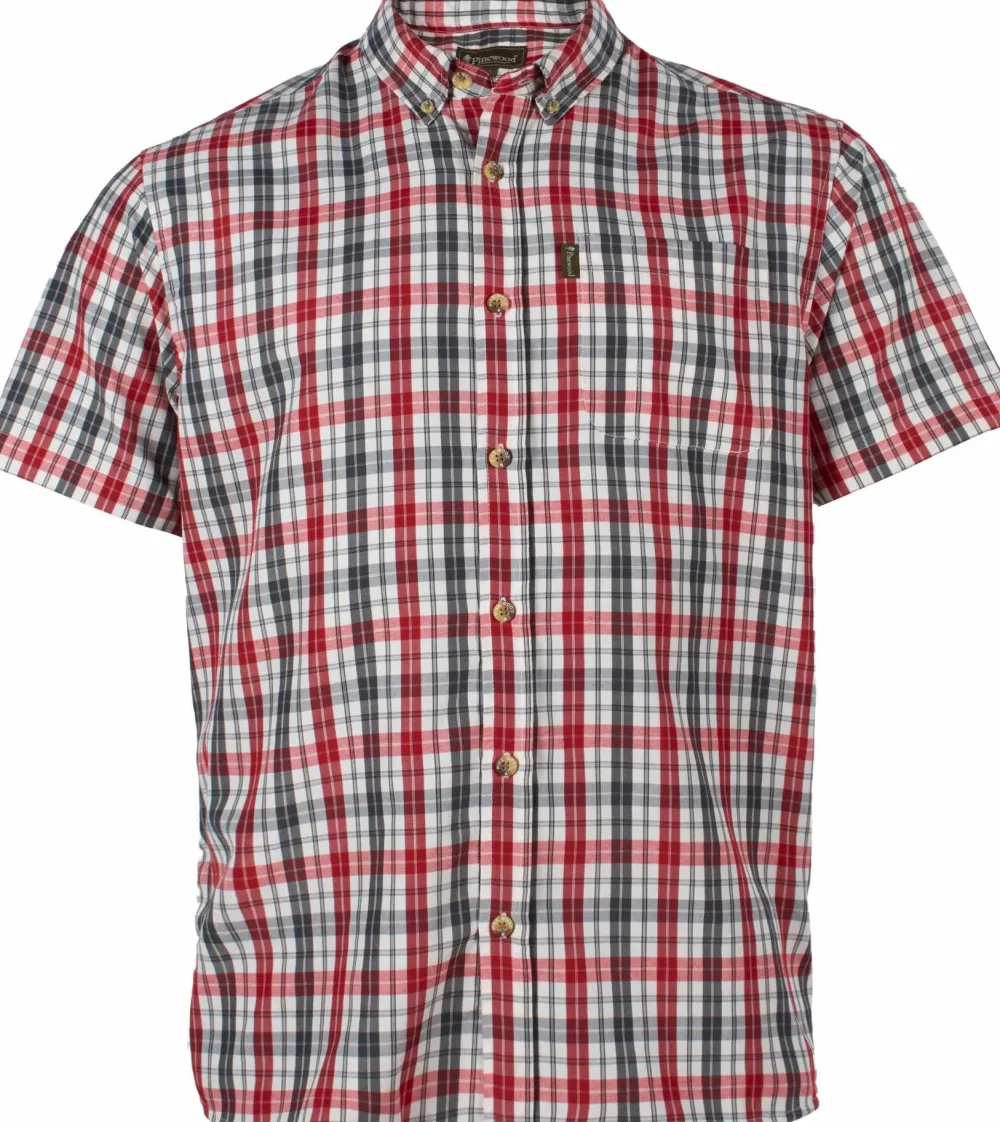 Pinewood Men's Summer Shirt Red/Grey Discount