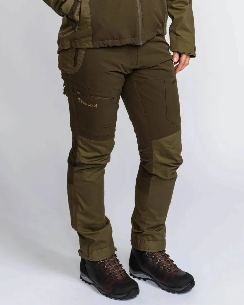 Pinewood Women's Finnveden Hybrid Extreme Trousers Dark Olive/Hutinng Olive D.Olive/H.Olive New