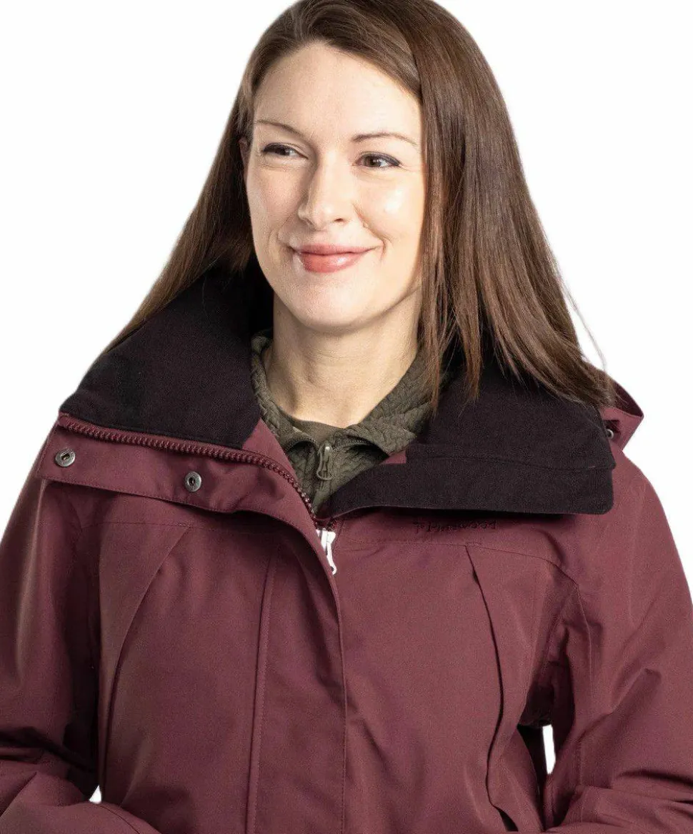 Pinewood Women's Rain Parka Earth Plum