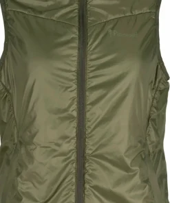 Pinewood Women's Wool Insulated Midlayer Vest Moss Green