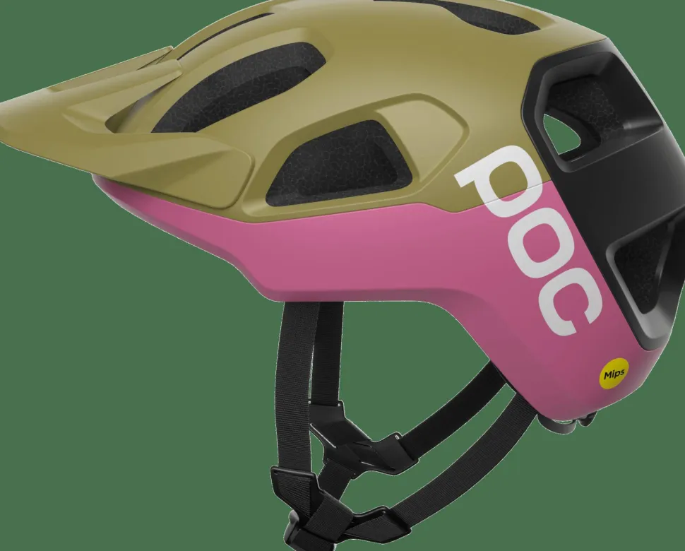 POC Cularis MTB Helmet Olivine Green Matt/Thulite Pink Mat