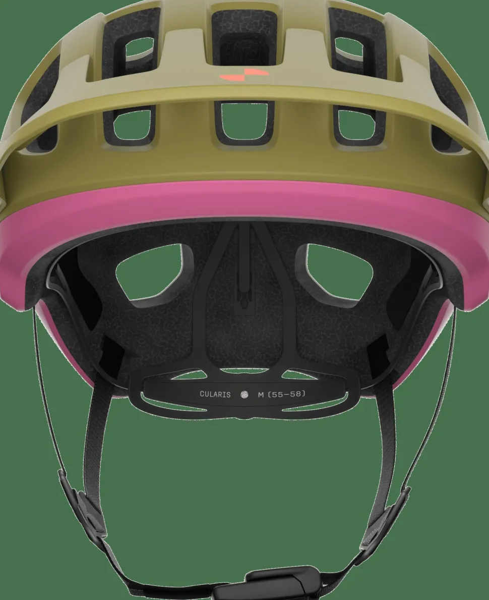 POC Cularis MTB Helmet Olivine Green Matt/Thulite Pink Mat