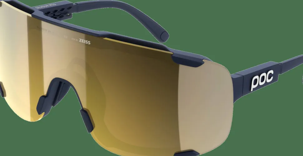 POC Devour Mid Bike Sunglasses Apatite Navy/Clarity Road/Partly Sunny Gold