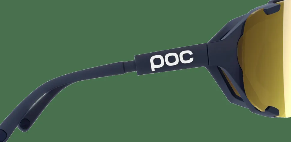 POC Devour Mid Bike Sunglasses Apatite Navy/Clarity Road/Partly Sunny Gold