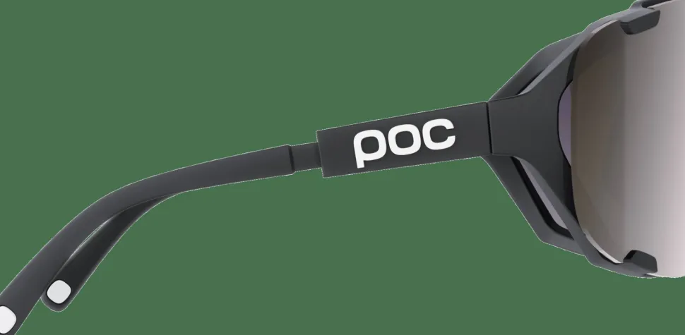 POC Devour Mid Bike Sunglasses Uranium Black/Clarity Road/Sunny Silver