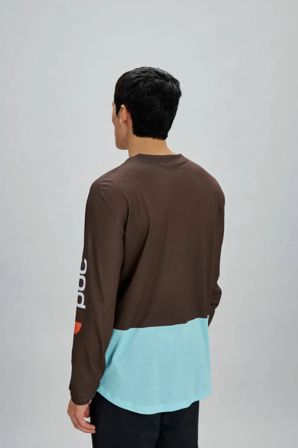 POC Men's Motion Air Long Sleeve MTB Jersey Bronzite Brown/Lazurite Blue