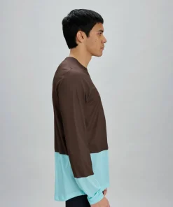 POC Men's Motion Air Long Sleeve MTB Jersey Bronzite Brown/Lazurite Blue