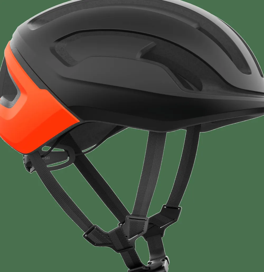 POC Omne Air Mips Cycling Helmet Uranium Black Matt/Fluorescent Orange Matt