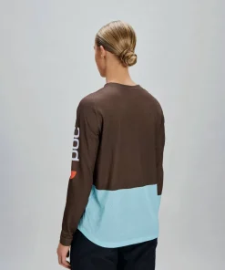 POC Women's Motion Air Long Sleeve MTB Jersey Bronzite Brown/Lazurite Blue