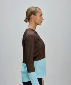 POC Women's Motion Air Long Sleeve MTB Jersey Bronzite Brown/Lazurite Blue
