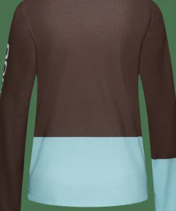 POC Women's Motion Air Long Sleeve MTB Jersey Bronzite Brown/Lazurite Blue
