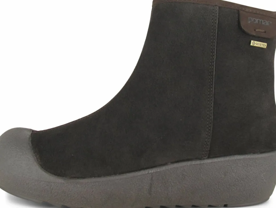 Pomar Women's Kallio GORE-TEX Ankle Boot Bark Suede(fur L) Curling