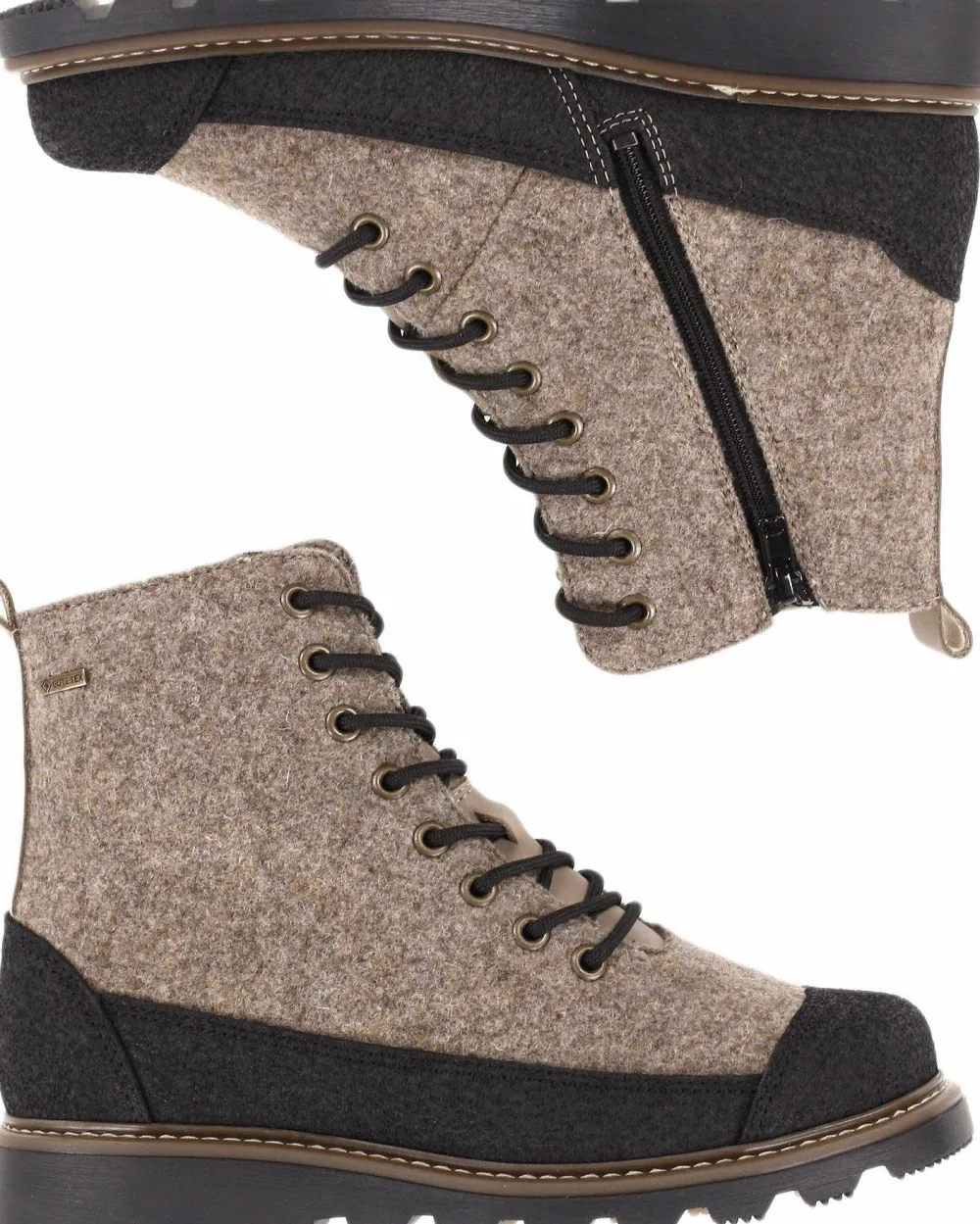 Pomar Women's Perho GORE-TEX Ankle Boot Sand Felt/Pu-Suede Hot