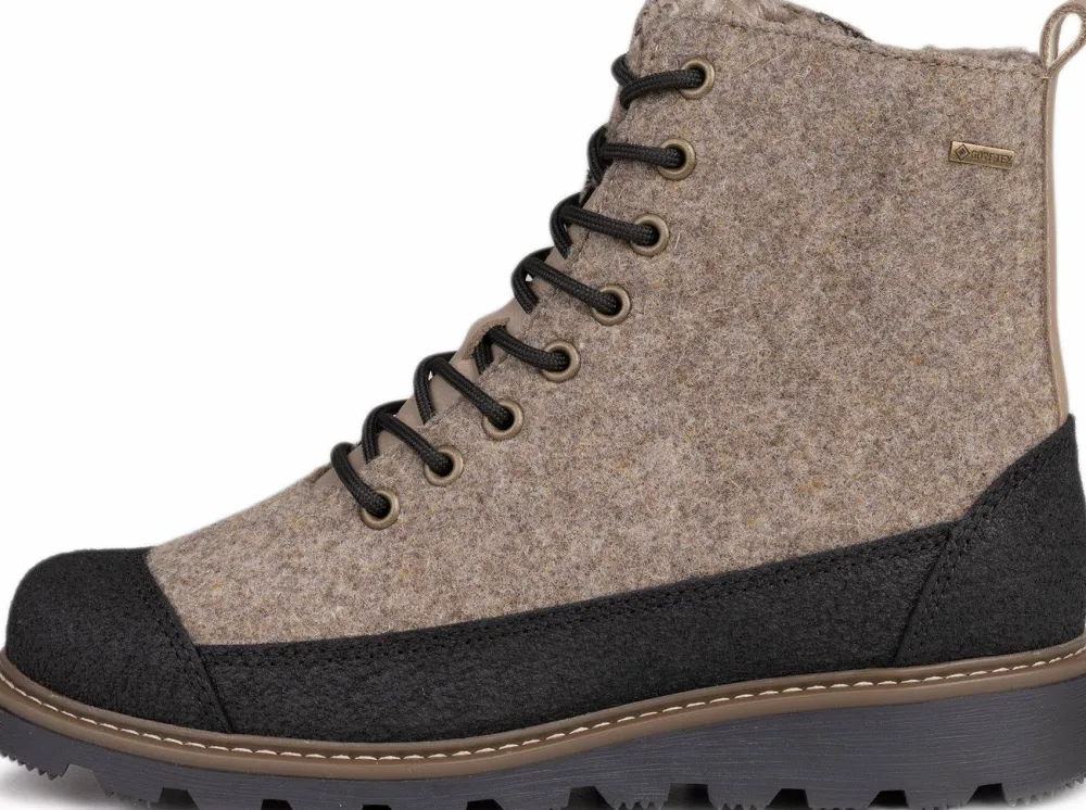 Pomar Women's Perho GORE-TEX Ankle Boot Sand Felt/Pu-Suede Hot