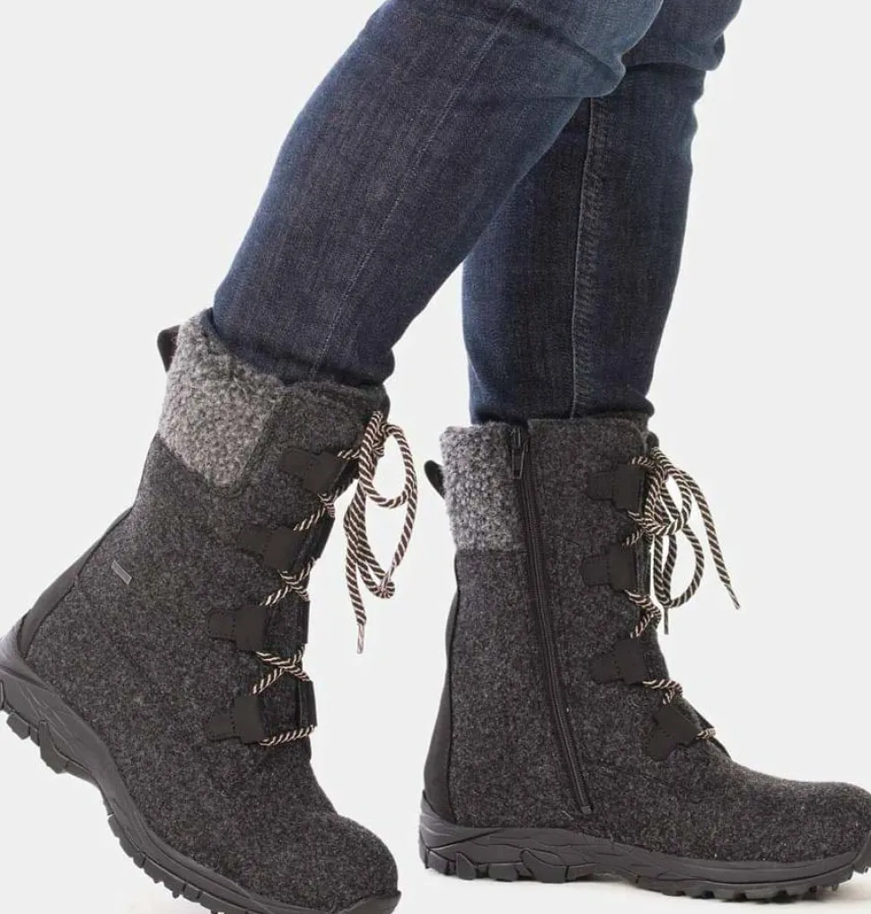 Pomar Women's Riekko GORE-TEX Boot Granit Felt/black Micro
