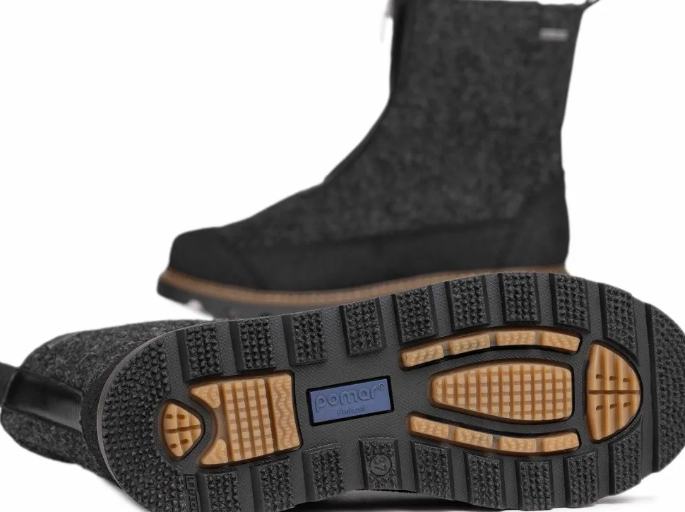 Pomar Women's Unari GORE-TEX Ankle Boot Granit Felt/pu-suede