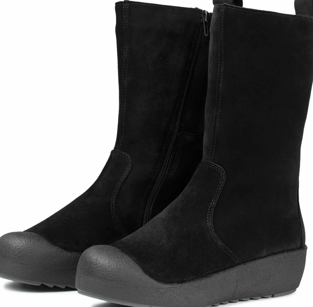 Pomar Women's Utu Gore-Tex Winter Boot Black Suede/Waxy (Fur L) Curling Clearance