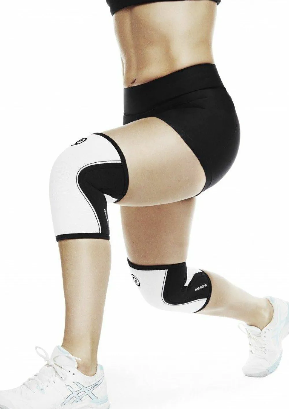 Rehband Rx Knee-Sleeve 5mm Black/White Clearance
