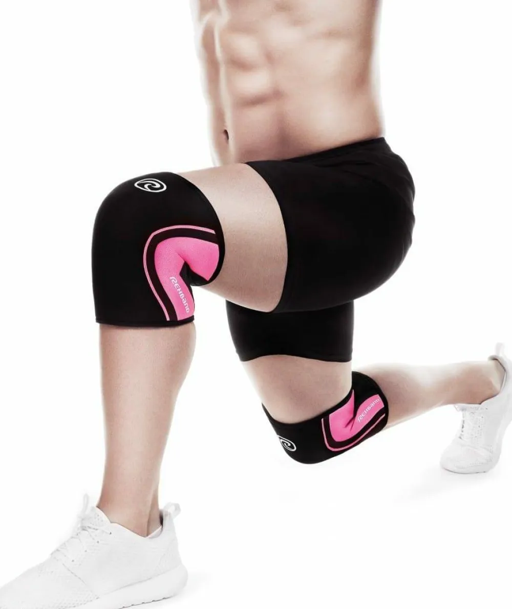 Rehband Rx Knee-Sleeve 5mm Black/Pink Clearance