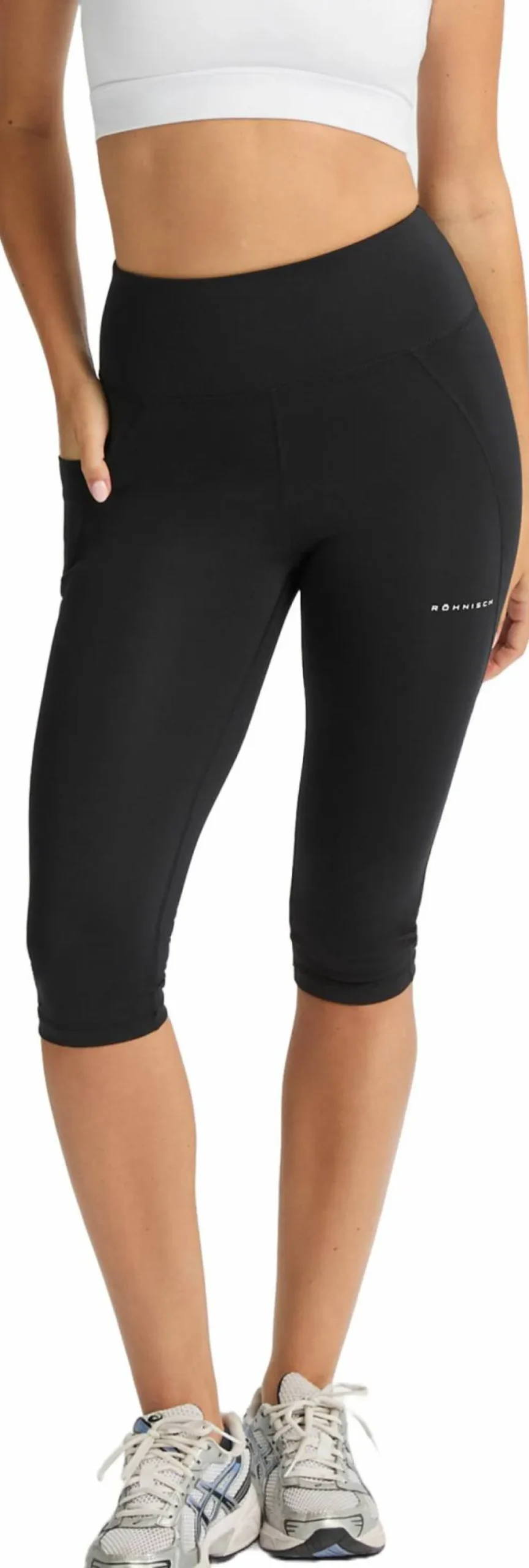 New Women's Flattering High Waist Capri Tights Träningskläder Dam