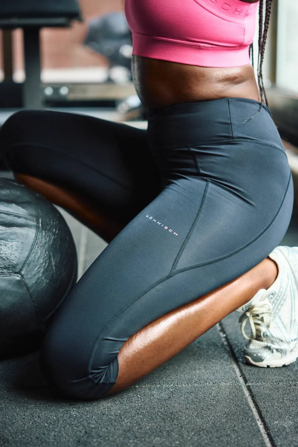 New Women's Flattering High Waist Capri Tights Träningskläder Dam
