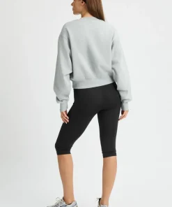 New Women's Flattering High Waist Capri Tights Träningskläder Dam