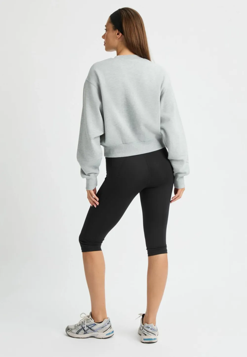 New Women's Flattering High Waist Capri Tights Träningskläder Dam