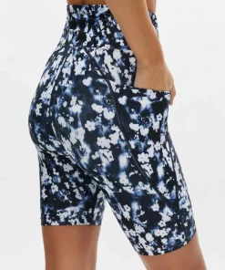 Röhnisch Women's Flattering Printed Bike Tights Indigo Bloom