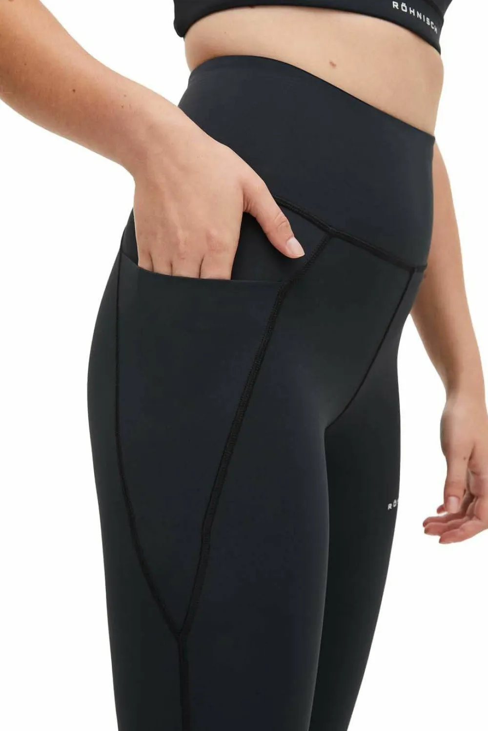 Röhnisch Women's Flattering High Waist 7/8 Tights Black Sale
