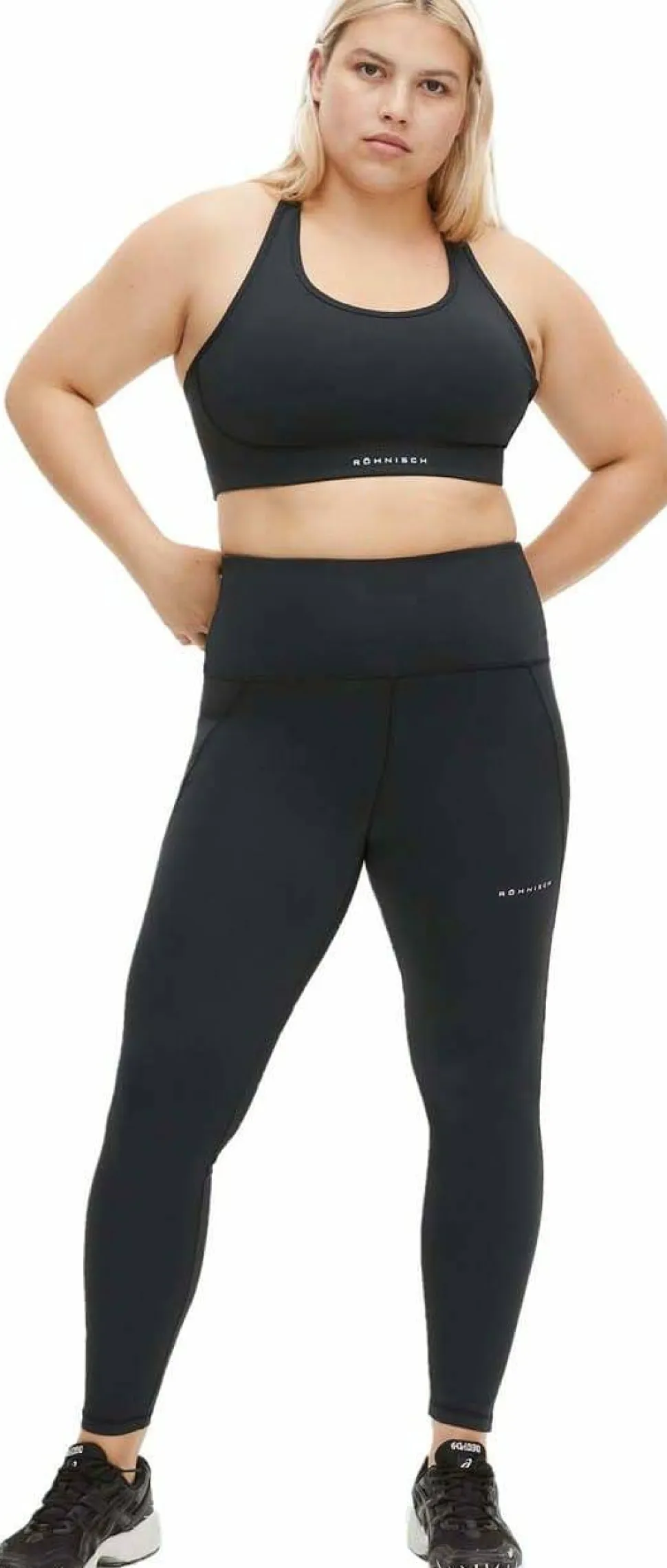 Röhnisch Women's Flattering Curved High Waist Tights Black