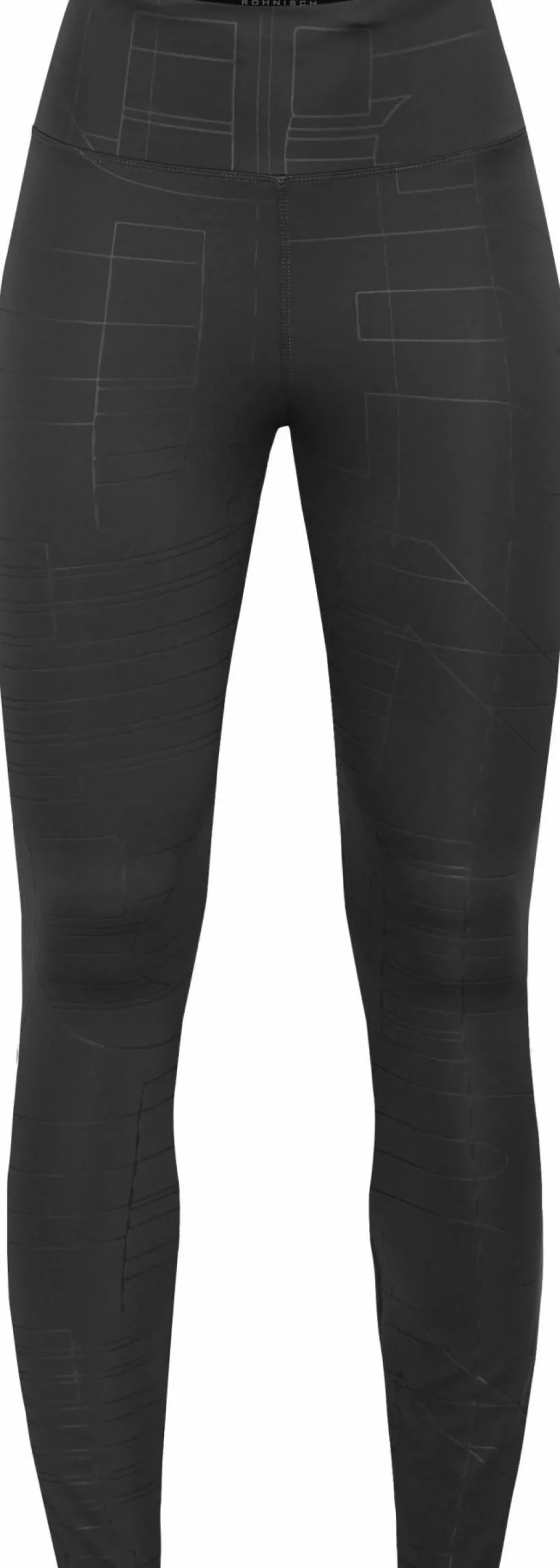 Röhnisch Women's Logo Effect High Waist Tights Black Logo Emboss Online