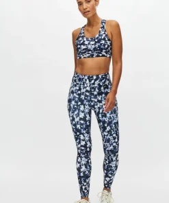 Röhnisch Women's Printed High Waist Tights Indigo Bloom