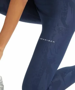 Röhnisch Women's Untamed Emboss Tights Beetle Emboss Navy