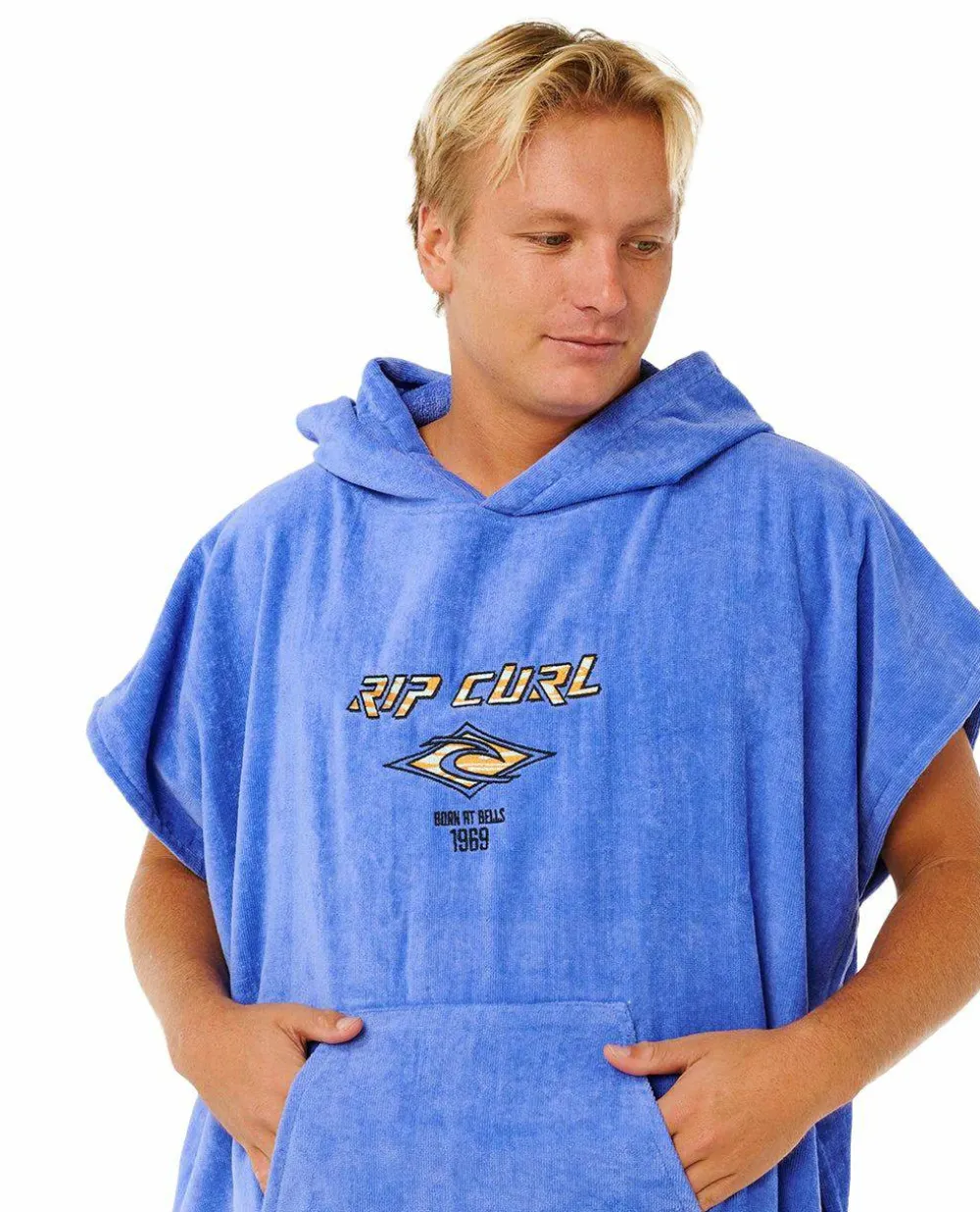 Rip Curl Men's Logo Hooded Towel Blue Haze Discount