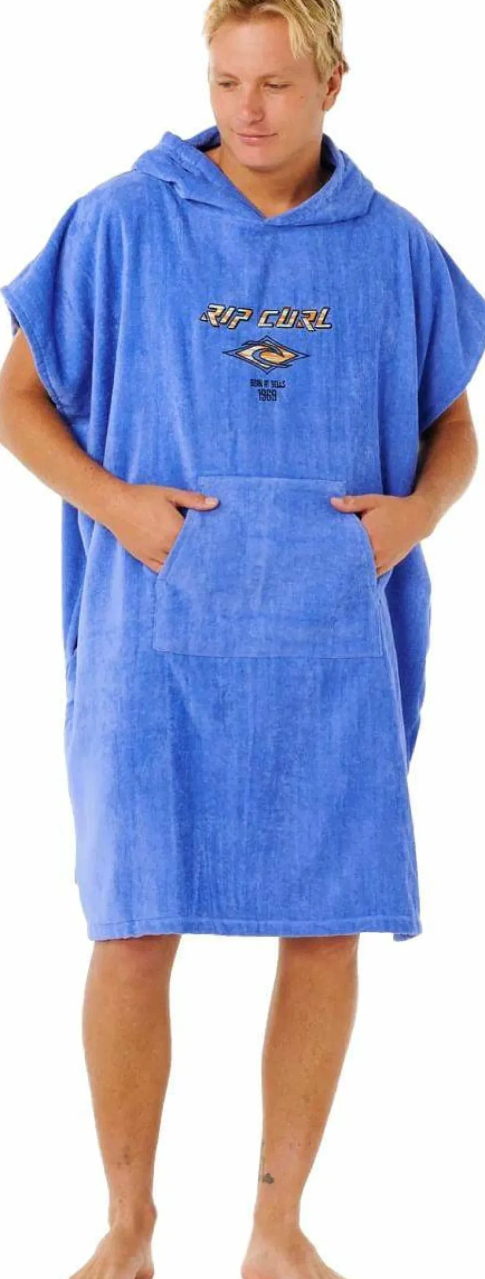 Rip Curl Men's Logo Hooded Towel Blue Haze Discount