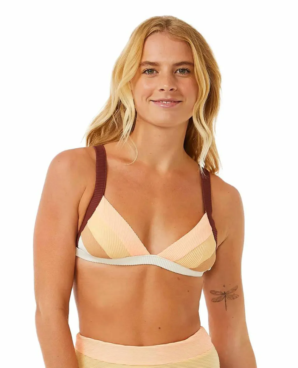 Outlet Women's Block Party Spliced Fixed Triangle Bikini Top Bada & Snorkla