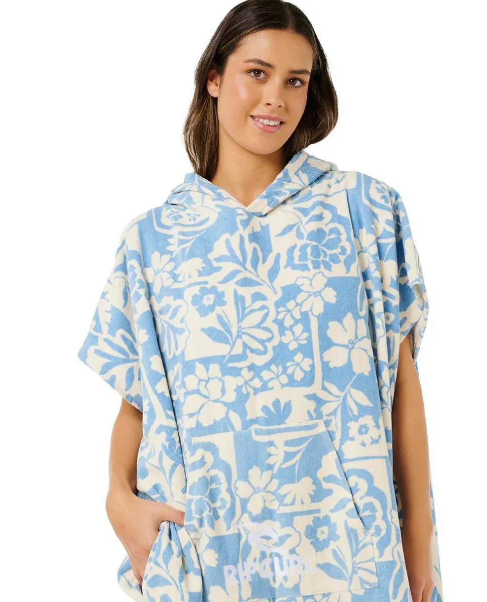Rip Curl Women's Mixed Hooded Poncho Blissful Blue