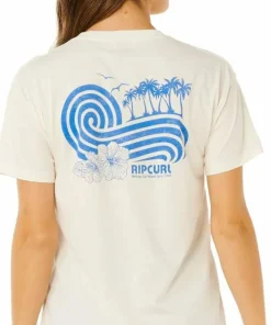 Rip Curl Women's Ocean Break Relaxed Tee Bone Hot